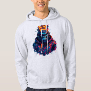 Veste À Capuche Neon Crowé Gorilla Graffiti Art
