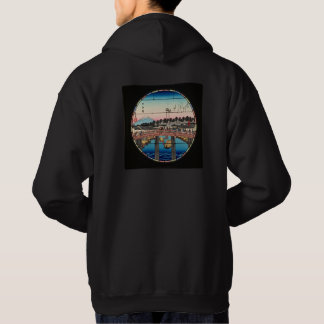 Veste À Capuche Neon Night Edo: Cyberpunk Nihonbashi & Mount Fuji