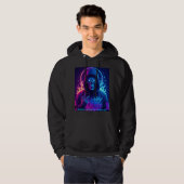 Veste À Capuche NEON SOUL Cyberpunk Skeleton Graffiti Hoodie (Devant entier)