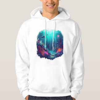 Veste À Capuche Neon Tides – Deep Ocean Kingdom Illustration