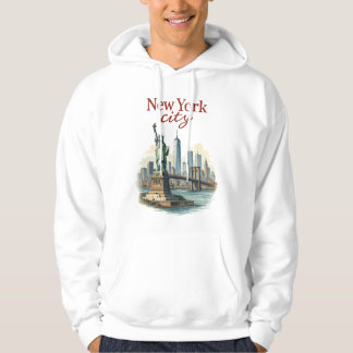 Veste À Capuche New York City – Iconic Statue & Skyline Hoodie