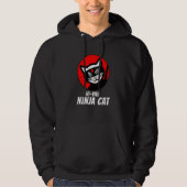 Veste À Capuche Ninja Chat Distressed Tee Pour Chat Meow Katana Ca (Devant)