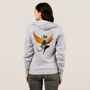 Veste À Capuche Nirvana Chat avec Guitare & Ailes – Capuche Zip Fe