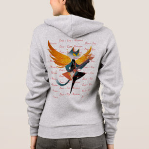 Veste À Capuche Nirvana Chat avec Guitare & Ailes – Capuche Zip Fe