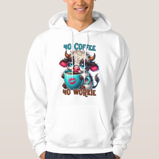 Veste À Capuche No Coffee No Workie  (Devant)