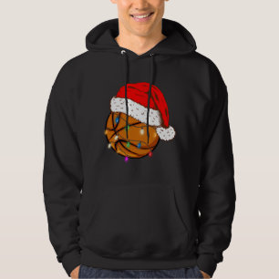 Veste À Capuche Noël Basketball Santa Hat Funny Sport Noël
