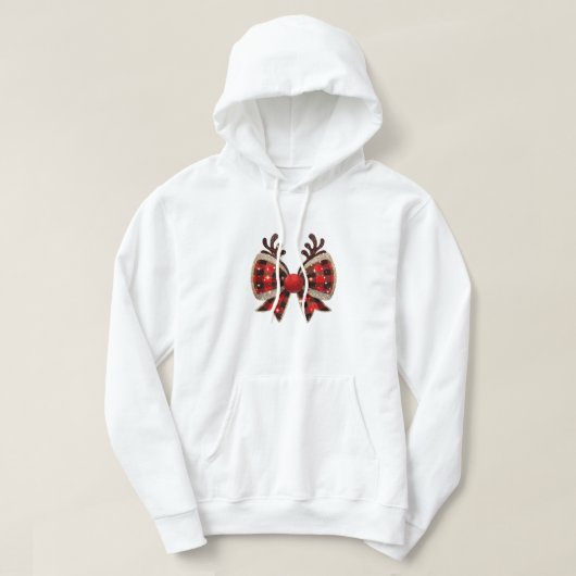 Veste À Capuche Noël Coquette Bow (Design devant)