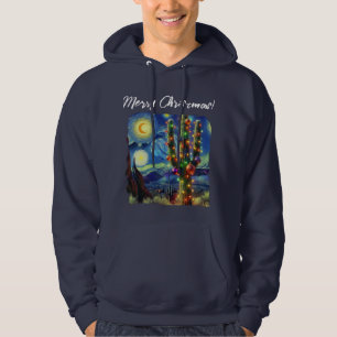 Veste À Capuche Noël dans le désert Sud-Ouest Saguaro Cactus