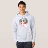 Veste À Capuche Noël des hommes joyeux (Devant entier)