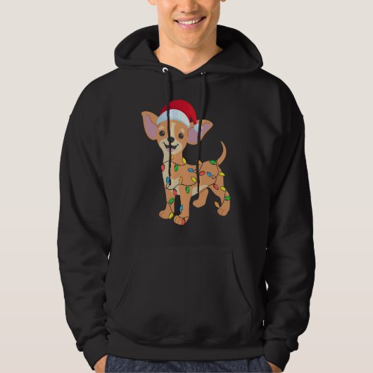 Veste À Capuche Noël du Chihuahua (Devant)