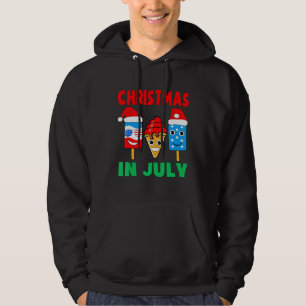 Veste À Capuche Noël En Juillet Pops De Crème Glace À Santa Hat Ki