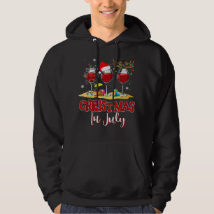 Veste À Capuche Noël en Juillet Trois Verre de Vin Rouge Été 2