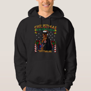 Veste À Capuche Noël Est Mieux Avec Un Rottweiler