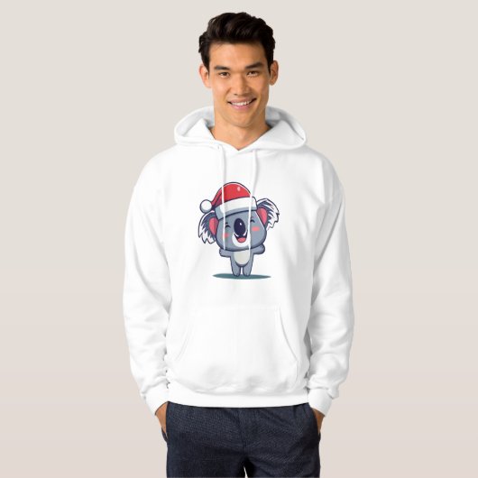 Veste À Capuche noël koala heureux (Devant entier)
