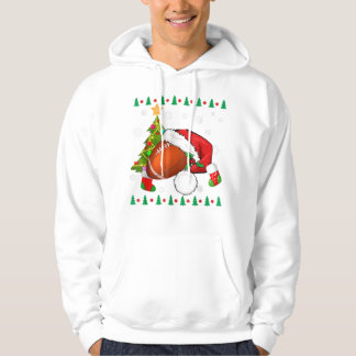 Veste À Capuche Noël laid de Rugby Père Noël - Noël