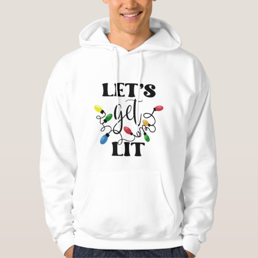 Veste À Capuche Noël Let's Get Lit (Devant)
