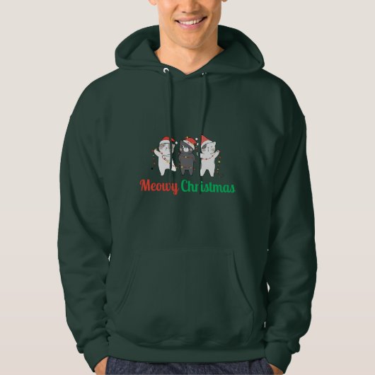 Veste À Capuche Noël Meowy (Devant)