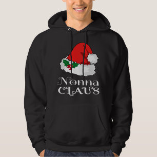 Veste À Capuche Noël Nonna Claus Correspondant Pyjama Santa Hat X-