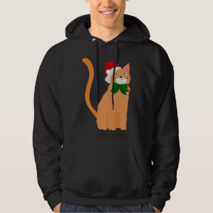 Veste À Capuche noël santa claus casquette orange chat