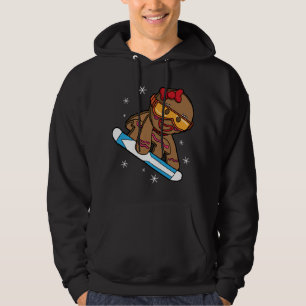 Veste À Capuche Noël Snowboard Gingerbread Girl