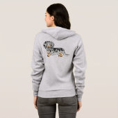 Veste À Capuche Noir Et Tan Dapper Cute Long Cheveux Dachshund Chi (Dos entier)