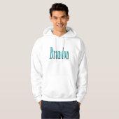 Veste À Capuche Nom Aqua Blue Brandon, (Devant entier)