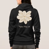 Veste À Capuche Nom de fleur blanche de jasmin avant et arrière (Dos)