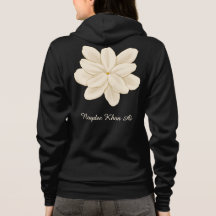 Nom de fleur blanche de jasmin avant et arrière