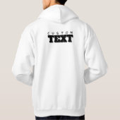Veste À Capuche Nom de texte personnalisé Impression double face m (Dos)