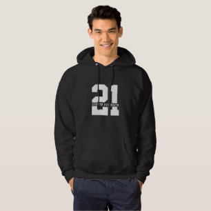 Veste À Capuche Nom personnalisé 21e anniversaire Moderne