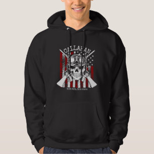 Veste À Capuche NOM personnalisé Soldat Crâne Double Armes USA Dra