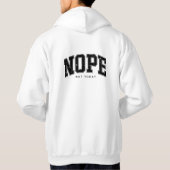 VESTE À CAPUCHE NON PAS AUJOURD'HUI (Dos)