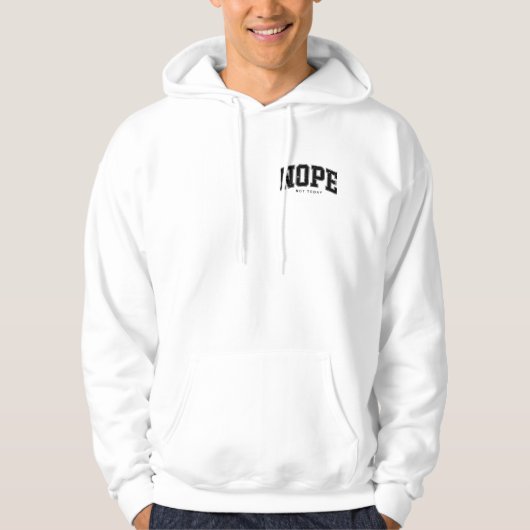 VESTE À CAPUCHE NON PAS AUJOURD'HUI (Devant)