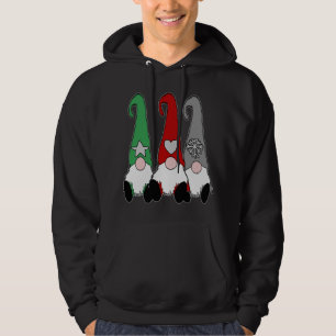 Veste À Capuche Nordic Gnome Red Grey Casquette Noël suédois Tomte