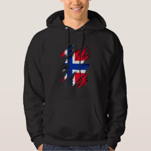 Veste À Capuche Norge Drapeau norvégien Norvège