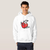 Veste À Capuche Notes de musique chantantes cœur rouge (Devant entier)