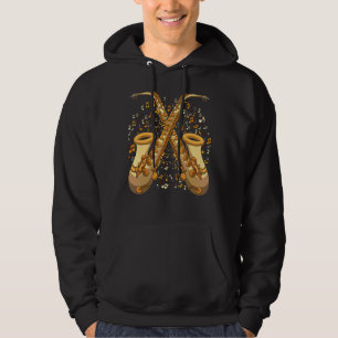 Veste À Capuche Notes musicales Saxophonistes Instrument musicien