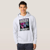 Veste À Capuche N'oubliez jamais l'Art Imprimé Rétro des 90s (Devant entier)