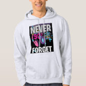 Veste À Capuche N'oubliez jamais l'Art Imprimé Rétro des 90s (Devant)