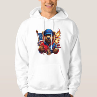 Veste À Capuche Nounours avec drapeau en feu