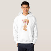 Veste À Capuche Nounours tenant une sucette glacée au chocolat (Devant entier)