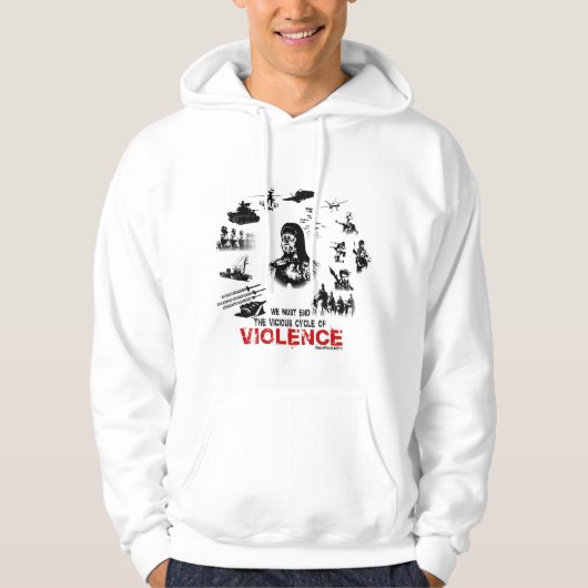 Veste À Capuche Nous devons finir le cycle vicieux de la violence (Devant)