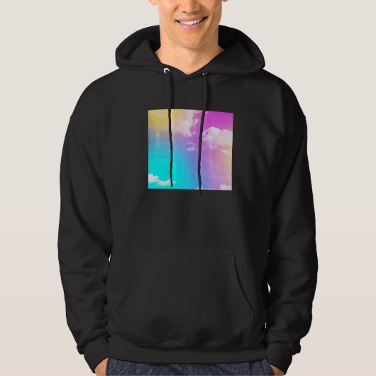 Veste À Capuche Nuages arc-en-ciel (Devant)