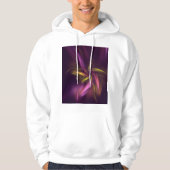 Veste À Capuche Nuances violettes Imaginaire Abstrait de fleurs (Devant)