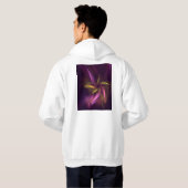 Veste À Capuche Nuances violettes Imaginaire Abstrait de fleurs (Dos entier)