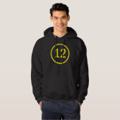 Veste À Capuche numéro 12 dans un cercle (Devant entier)