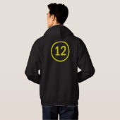 Veste À Capuche numéro 12 dans un cercle (Dos entier)