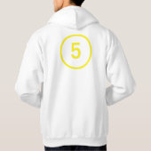 Veste À Capuche numéro 5 dans un cercle (Dos)