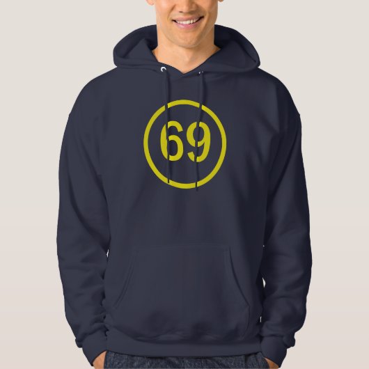 Veste À Capuche numéro, 69, dans un cercle (Devant)