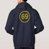 Veste À Capuche numéro, 69, dans un cercle (Dos)